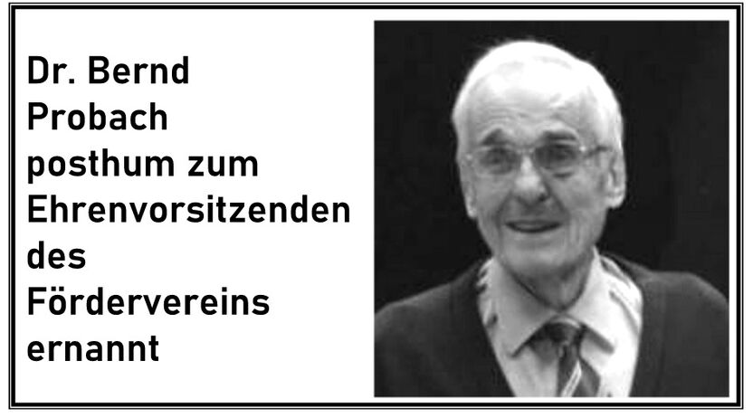 Dr. Bernd Probach ist Ehrenvorsitzender des Fördervereins der MS Landau